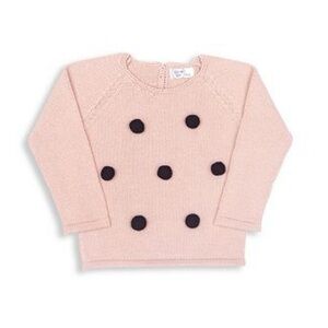 TUN TUN BABY GIRL KNITTED POM POM SWEATER